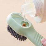 KIN Soap Dispensing Cleaning Shoes Brush with Handle (Multicolor)