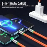 3 In 1 Fast Charging Data Cable,120W Portable Charger