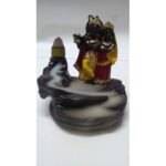 Kin Radha Krishna  Backflow Incense Burner Fountain with Incense Cones.