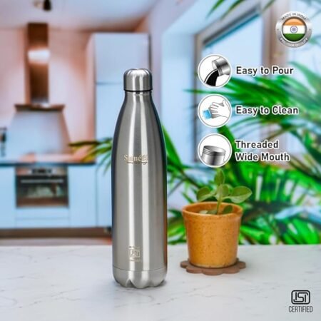Kin Hot & Cold Steel Double-Wall Vacuum Thermos Flask Water Bottle 500 ml.