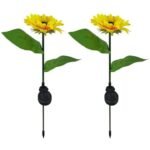 KIN Yellow SunFlower Solar Rechargeable Light for Outdoor. (Pack of 1)