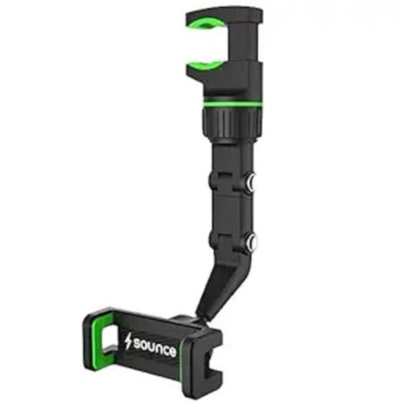 Kin Car Mirror Clip Mobile Holder with 360 Degree Rotation.