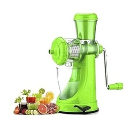 Kin Fruit Juicer Juice Making Machine with Steel Handle & Glass (Green).
