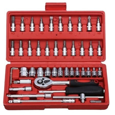 Kin 46PCS Sockets Extension Bars,Mechanic Tool Kits for Household Repair.