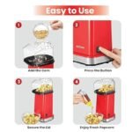 Mini Hot Air Popcorn Machine Oil-Free Popcorn Popper for Home rate 1099