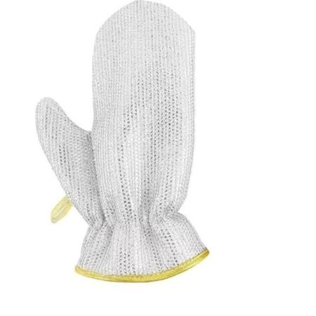 Kin Steel Wire Embedded Hand Gloves For Dish Washing & Kitchen Cleaning Dry Glove Set. (Free Size)