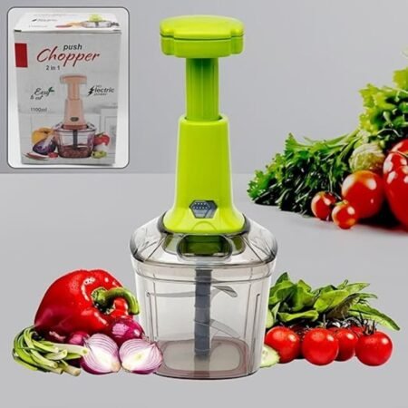 Kin Powerful Manual Hand Held 2 in 1  Twister Push Chopper to Chop Fruits & Vegetables.