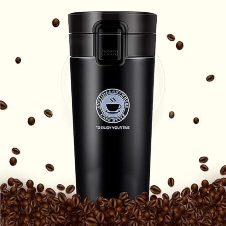 Kin Vacuum Flask Double Walled Insulated Coffee Sipper Mug with Lid for Office & Travel. (300ml) .