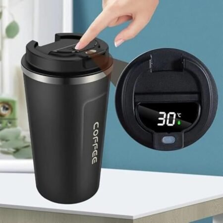 Kin Travel Coffee  Vacuum Insulated Thermo Cup Mug with Temperature Sensor Lid (450 ml).